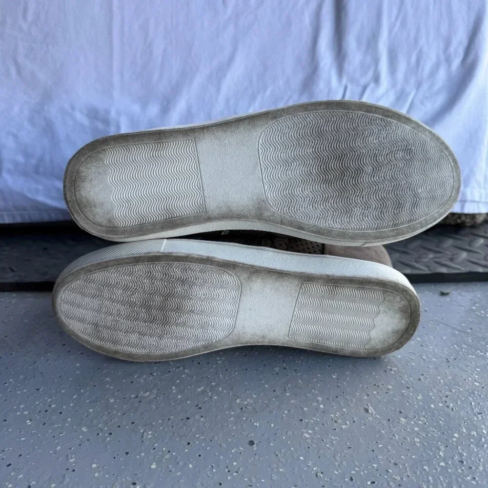 Madden Girl Gray Perforated Slip-On Wedge Sneakers, Size 8.5 Women's